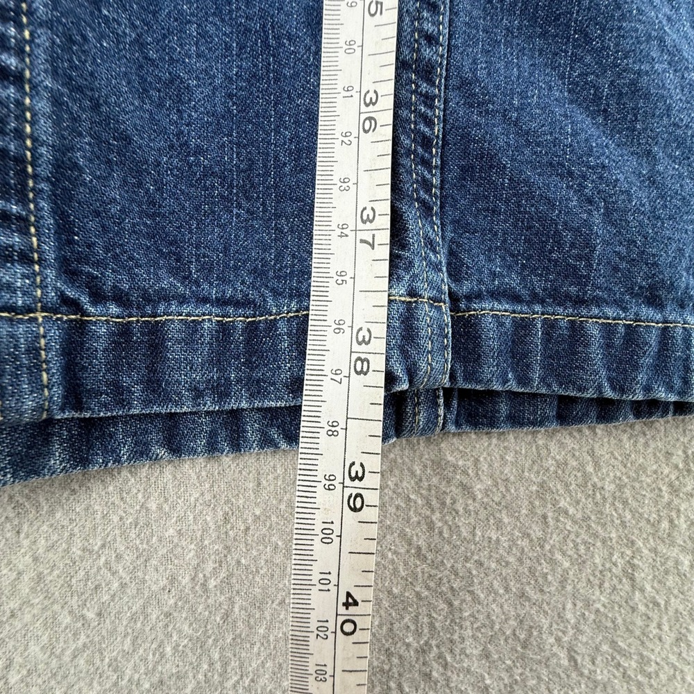 Vintage Denim Blue Jean A Line Maxi Skirt Women Size 14T / Tall - Picture 4 of 10